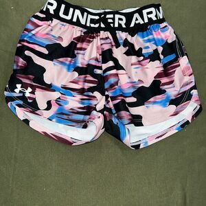 Under Armour Girls Printed Play Up Shorts (S)